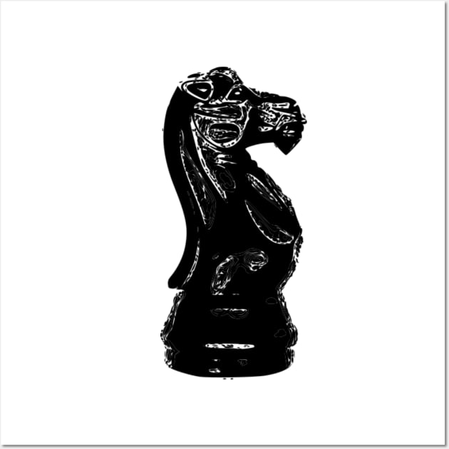 Chess knight design Wall Art by artbyluko